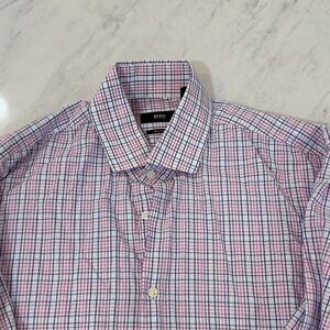 Boss Men's Multicolor Checkered Shirt